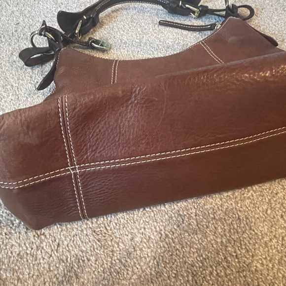 Dooney & Bourke Chocolate Brown Leather Hobo Bag - Picture 8 of 11